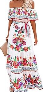 Women\'s Floral Print Summer Maxi Dress