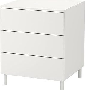 Chest of 3 Drawers, White/Fonnes White